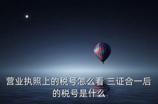 企業三證合一后稅號是什么，三證合一后企業的納稅人識別號是哪個