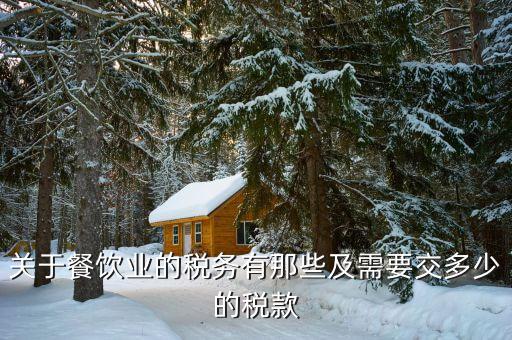 關于餐飲業的稅務有那些及需要交多少的稅款