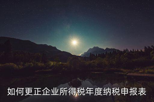 如何更正企業所得稅年度納稅申報表