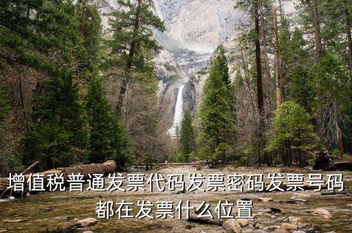增值稅普通發票代碼發票密碼發票號碼都在發票什么位置
