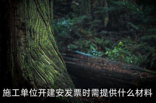 施工單位開建安發票時需提供什么材料