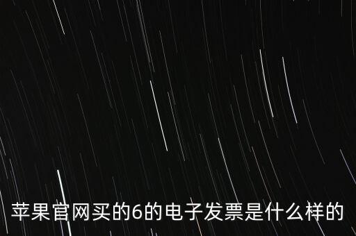 蘋果官網買的6的電子發票是什么樣的