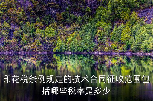 印花稅條例規(guī)定的技術合同征收范圍包括哪些稅率是多少