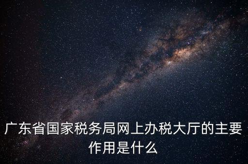 國稅網(wǎng)廳是什么，什么是電子稅務(wù)局