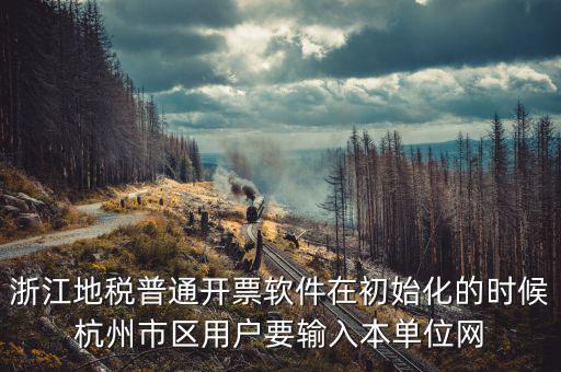 浙江地稅普通開票軟件在初始化的時候杭州市區用戶要輸入本單位網