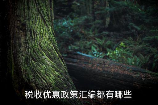 稅收優惠政策匯編都有哪些