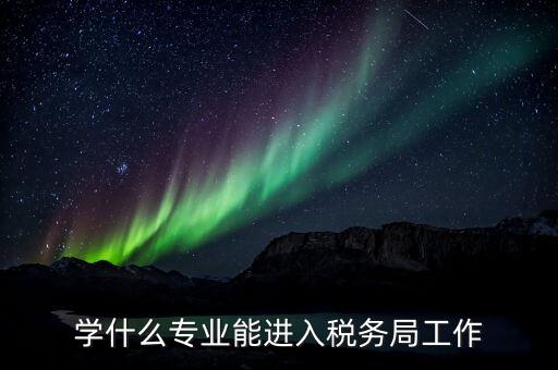學什么專業能進入稅務局工作