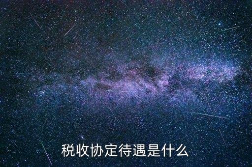 稅收協定待遇是什么