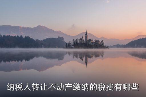 納稅人轉讓不動產繳納的稅費有哪些