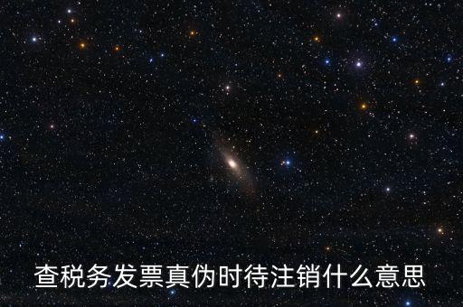 查稅務發票真偽時待注銷什么意思