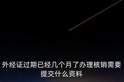 外經證過期已經幾個月了辦理核銷需要提交什么資料
