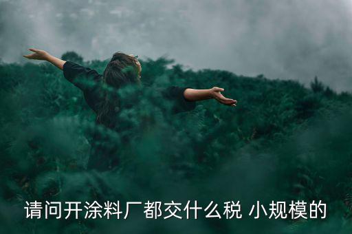 請問開涂料廠都交什么稅 小規模的