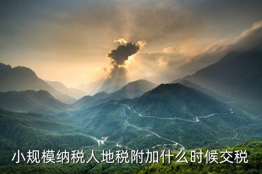 小規模納稅人地稅附加什么時候交稅