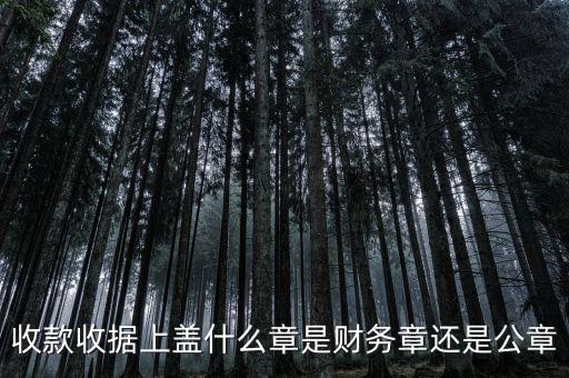 收據需要蓋什么章，開收據必須蓋章嗎蓋什么章需要交稅嗎