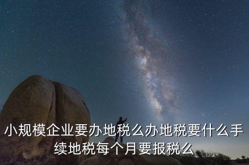 小規模企業要辦地稅么辦地稅要什么手續地稅每個月要報稅么