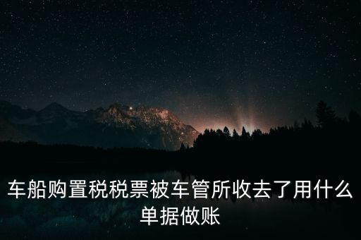 車船購置稅稅票被車管所收去了用什么單據做賬