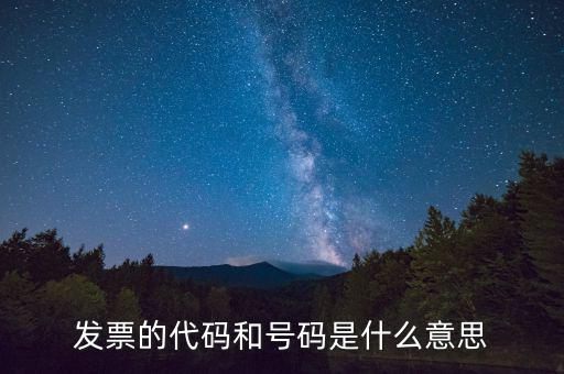 發票信息代碼是什么，發票紙質代碼是什么意識