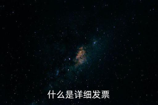 什么是詳細發票