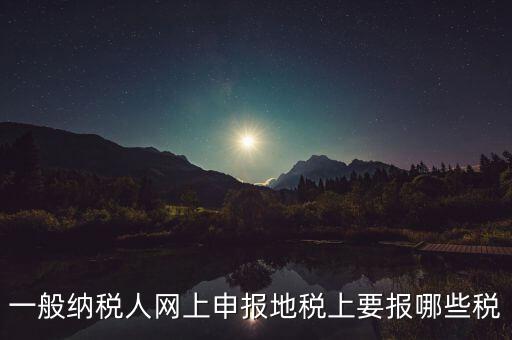 一般納稅人網上申報地稅上要報哪些稅