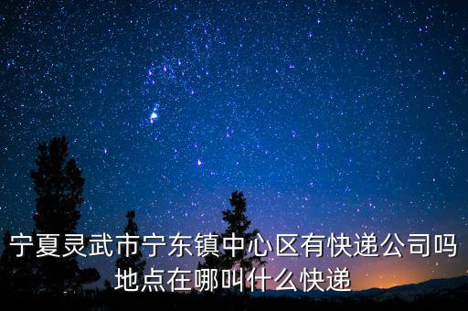 寧夏靈武市寧東鎮中心區有快遞公司嗎地點在哪叫什么快遞