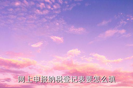 納稅登記表是填什么，稅務登記表怎么填