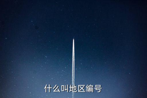 什么叫地區編號