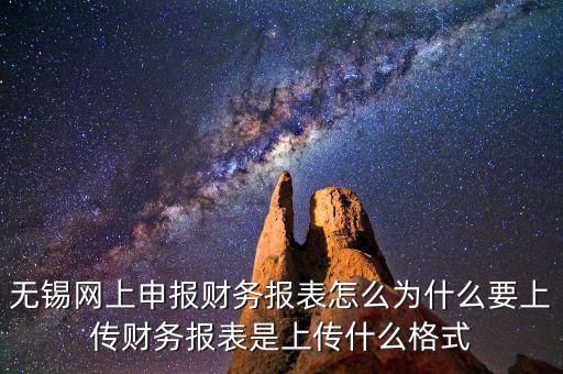 無錫網上申報財務報表怎么為什么要上傳財務報表是上傳什么格式