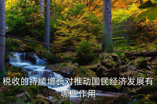稅收的持續增長對推動國民經濟發展有哪些作用