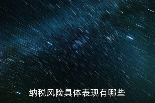 風險納稅人是什么，稅務風險工作人員崗位職責