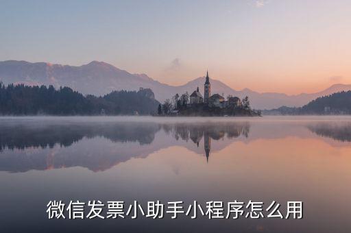 微信發票小助手小程序怎么用