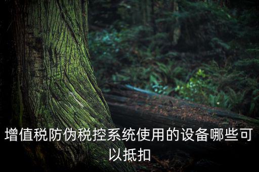 增值稅防偽稅控系統使用的設備哪些可以抵扣