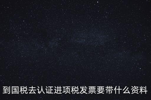 到國稅去認證進項稅發票要帶什么資料