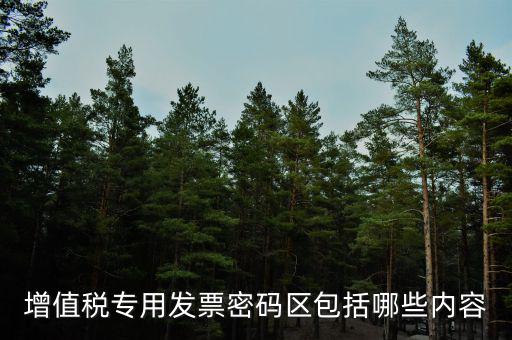 增值稅專用發票密碼區包括哪些內容