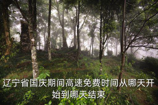 遼寧省河道費免征到什么時候，遼寧節假日高速免費什么時候開始