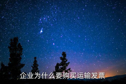 企業為什么要購買運輸發票