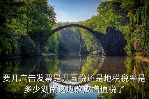 要開廣告發票是開國稅還是地稅稅率是多少湖南這邊改成增值稅了