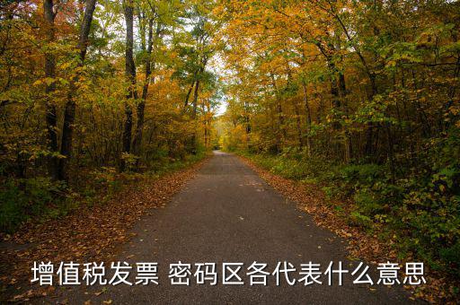 增值稅發票 密碼區各代表什么意思