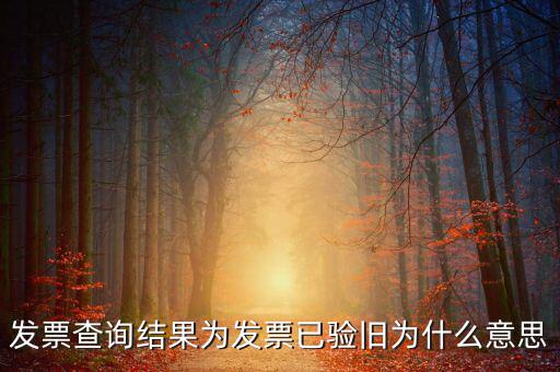 發票查詢驗舊日期是什么意思，發票查詢結果為發票已驗舊為什么意思
