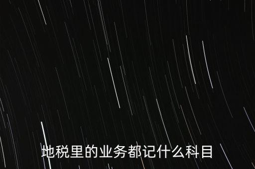 地稅里的業務都記什么科目