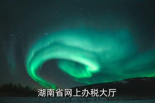 湖南網上報稅是在什么網站，湖南地稅網上申報系統