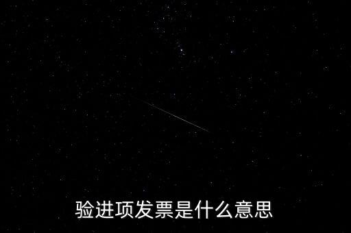 驗進項發票是什么意思