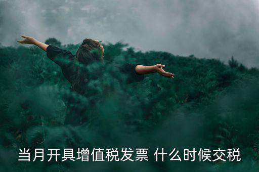 當月開具增值稅發票 什么時候交稅