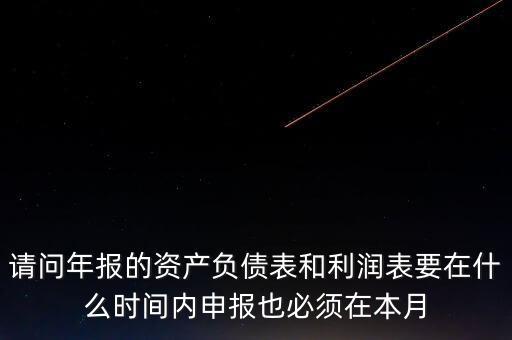 請問年報的資產(chǎn)負(fù)債表和利潤表要在什么時間內(nèi)申報也必須在本月