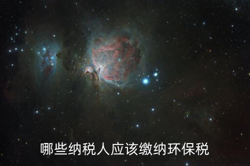 哪些納稅人應該繳納環保稅