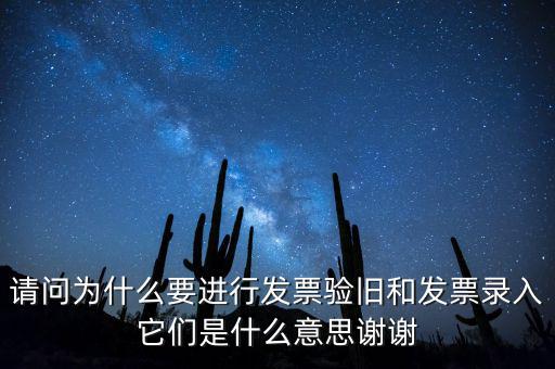 請問為什么要進行發票驗舊和發票錄入它們是什么意思謝謝