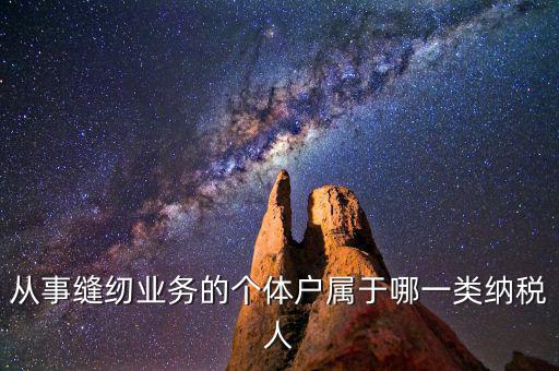 從事縫紉業務的個體戶屬于哪一類納稅人