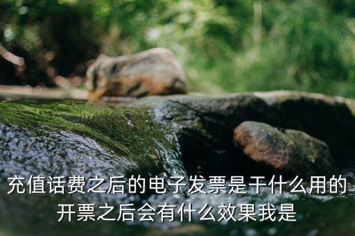 充值話費之后的電子發票是干什么用的開票之后會有什么效果我是