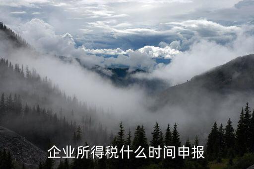 企業所得稅什么時間申報