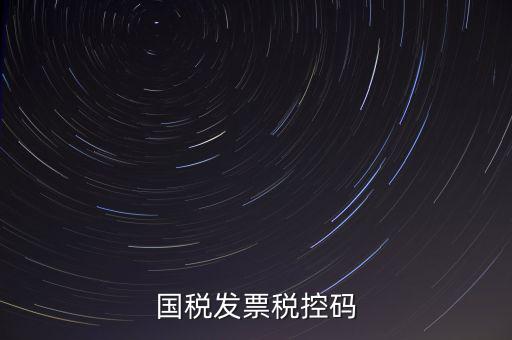 國稅發票稅控碼