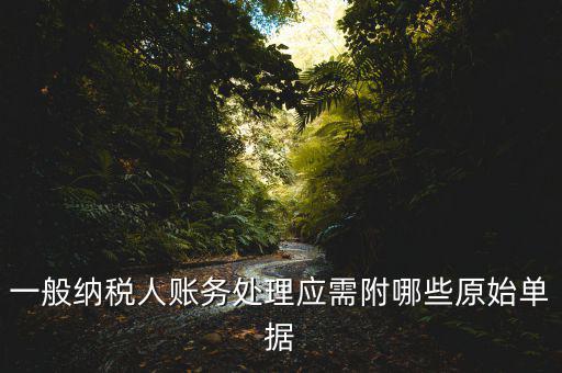 一般納稅人賬務處理應需附哪些原始單據